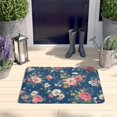 thumbnail image 2 of Pioneer Flower Floral Print Flannel Non Slip Door Rugs,Washable Door Mats Indoor,Decorative Door Mats,Dirt-Resistant and Absorbent Doormat for Entrance,Bedroom,Kitchen,Bathroom,23.5"x16", 2 of 5