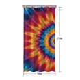 thumbnail image 5 of Red and Orange Tie Dye Pattern Modern Waterproof Shower Curtain Set with 12 Hooks, Washable Decorative Bathroom Shower Curtain, 5 of 6