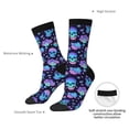 thumbnail image 4 of Fuzoiu Skull flower funny Print Athletic Crew Socks for Men & Women,Casual Crew Socks,Above Ankle Crew Socks for Business, Casual, 4 of 6