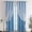 324#Blue, variant on Double Layer Star Blackout Curtains, Thermal Insulated Window Drapes, Noise Reducing 2-in-1 Lace Panels, Light Blocking Fabric Curtains for Bedrooms, Living Rooms and Nursery Room Settings