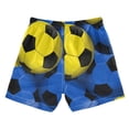 thumbnail image 2 of Yellow Blue Soccers Footballs Swim Trunks Board Shorts Beach Pants Bathing Bottoms XS, 2 of 8