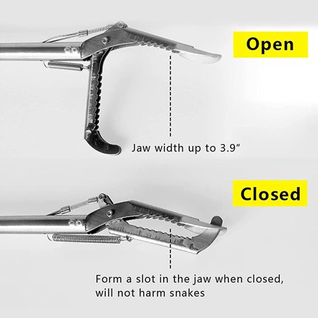 Snake Grabber Tool Bewinner Stainless Steel Extensible Snake Hook - Portable Reptile Catcher Stick For Safe Handling And Retrieval - Rattle High Carbon Snake Handles
