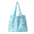 thumbnail image 2 of Matsuzay Bolsa de compras Bolsa de hombro plegable portátil Bolsa de comestibles reutilizable Almacenamiento y organización del hogar Azul S, 2 of 5