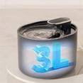 thumbnail image 3 of Fuente de agua inteligente para mascotas, bebedero automático silencioso para perros y gatos, dispensador de agua con filtro de carbón activo eléctrico y carga USB, dispensador de agua azul, 3 of 5