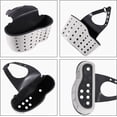 thumbnail image 7 of Kitchen Sink Caddy Sponge Holder Silicone Plastic Soap Holder Hanging Ajustable Strap Faucet Caddy with Drain Holes for Drying, 7 of 7