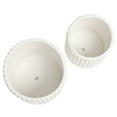 thumbnail image 7 of MyGift Set of 2 Hobnail Textured White Ceramic Flower Planter Pots, 7 of 7