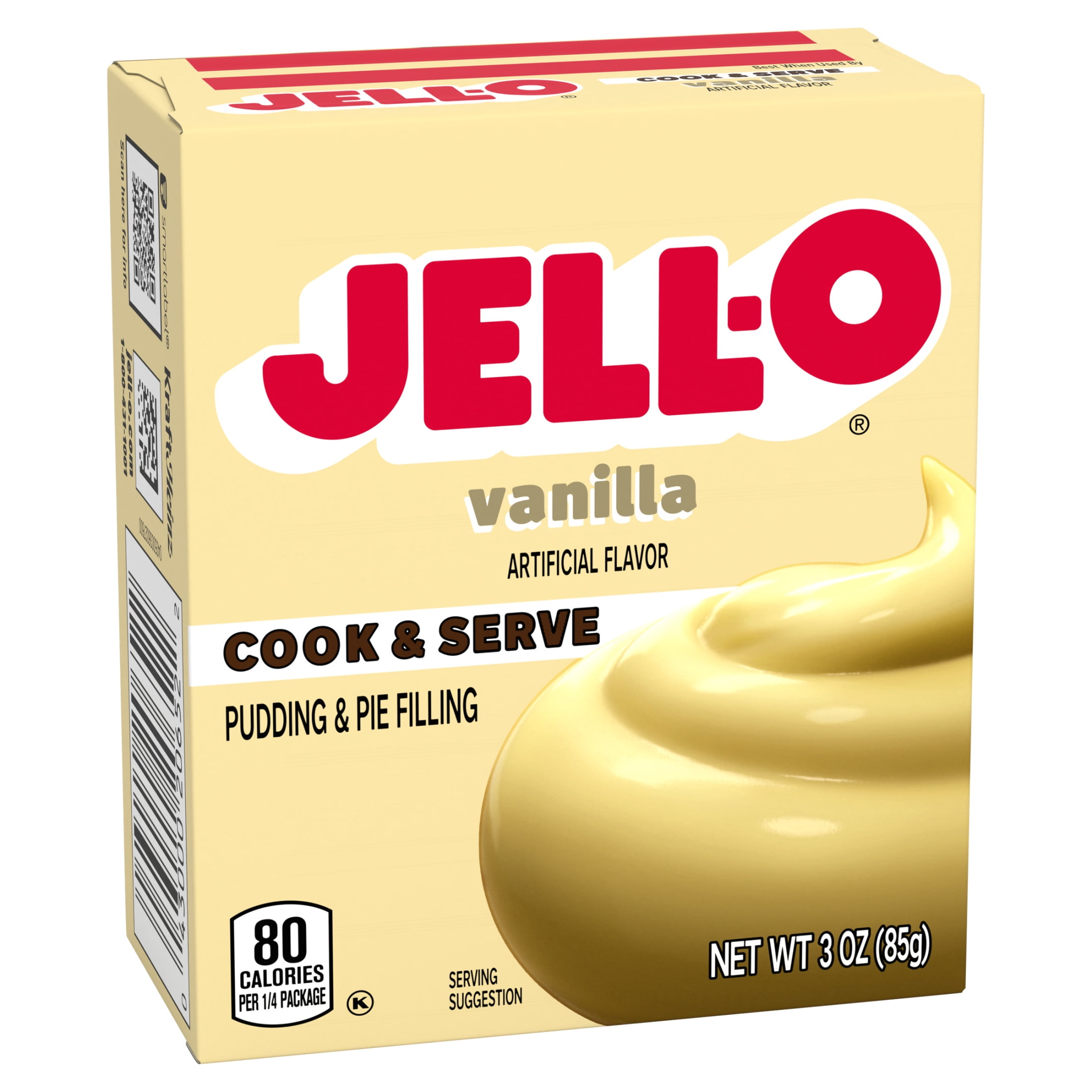 (7 pack) Jell-O Cook & Serve Vanilla Pudding & Pie Filling Mix, 3 oz Box