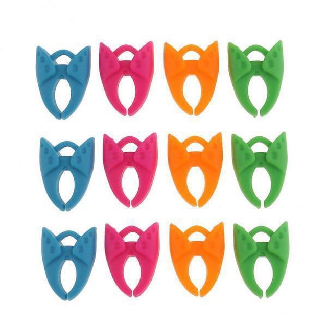 GUOOL 3x 12 Pieces Assorted Colors Bobbin Clips Silicone Clamp Sewing Machine Accessories