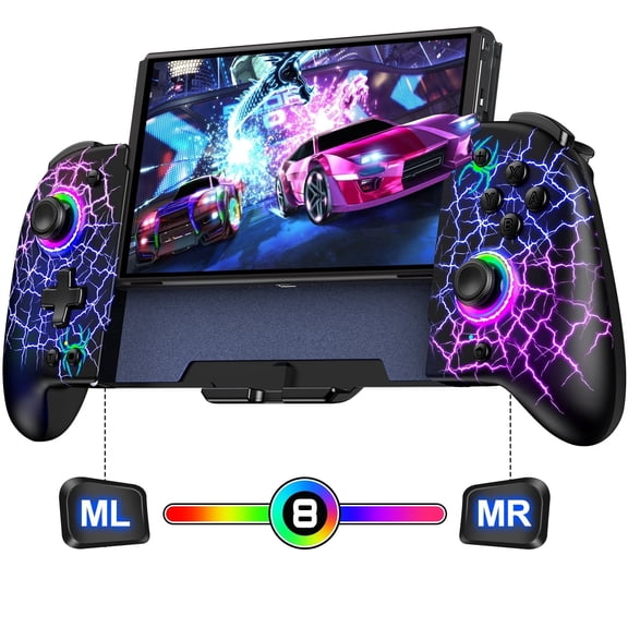 ESYWEN Switch Controller for Switch/OLED Joy Cons with Turbo, Vibration, Programmable