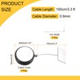 thumbnail image 2 of Retractable Cable Lock with Square Patch Remote Control Security Lock with Adjustable Cord Tether Anti Theft for TV Black, 2 of 7