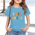 thumbnail image 2 of LIJCC Garçons Filles Premier Jour de Première Année Rentrée des Classes T-Shirt en Coton T-Shirt à Manches Courtes Haut T-Shirt à Imprimé Lettres Haut de Rentrée, 2 of 5