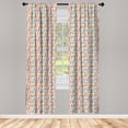 thumbnail image 3 of Ambesonne Cars Curtains, Vibrant Doodle Style Rides, Pair of 28"x84", Multicolor, 3 of 5