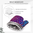 thumbnail image 5 of Disketp Leopard Neon Rainbow Gradient Oven Mitts And Potholders Bbq Gloves-Oven Mitts And Pot Holders With Recycled Infill Silicone Non-Slip Cooking Gloves For Cooking Baking Grilling, 5 of 9