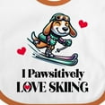 thumbnail image 4 of Inktastic Skiing Beagle Puppy Skier Boys or Girls Baby Bib, 4 of 4