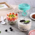 thumbnail image 4 of Recipiente hermético para avena durante la noche, 4 Uds. Con tapas y cucharas, tarros de avena durante la noche de 600ml, recipiente hermético para yogur para leche, fruta, 4 of 5