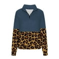 thumbnail image 4 of 2023 Chandail en Molleton de Mode pour Femmes 50 % de Rabais Liquidation Mode Automne Hiver Imprimé Léopard Décontracté Sports Col Rond Survêtements Manches Longues Col à Revers Chandails à Capuchon à Fermeture Éclair, 4 of 5