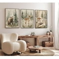 thumbnail image 4 of Woodland Animal Nursery Canvas wall Hieng Wild Animals Forest Pictures Wall Decor Paintings hedgehog Bear Deer Watercolor Poster Prints for Boys Girls Room Home Hiengwork Decoration12inx16in canvas, 4 of 6