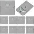 thumbnail image 7 of 12Pcs Square Velvet Jewelry Bags with Snap Fastener Gainsboro 7x7x0.95cm, 7 of 7