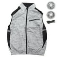 thumbnail image 1 of Chaleco con ventilador de refrigeración, ropa portátil con aire acondicionado, evaporativo y fresco, para pesca, senderismo, camuflaje plateado XXL (para altura de 180 cm), 1 of 14