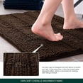 thumbnail image 4 of CHUN YI Non-Slip Bathroom Mat Absorbent Plush Polyester, 16"x24"+20"x32", Coffee, 4 of 6
