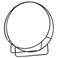 thumbnail image 1 of Sunnydaze Indoor/Outdoor Steel Round Fire Pit or Fireplace Firewood Log Hoop Rack Holder - 48" - Black, 1 of 9