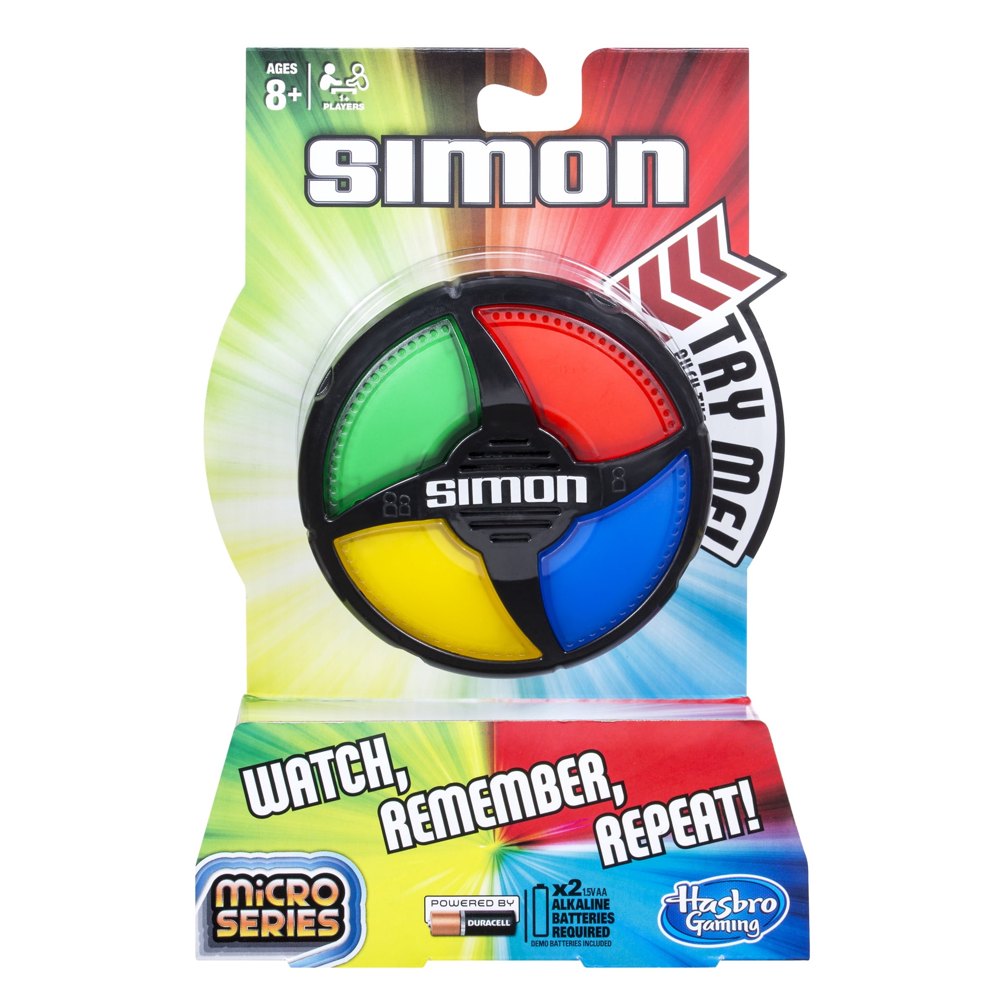 Simon Micro Series Electronic Game, Classic Simon Board Game in a Compact Size