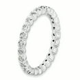 thumbnail image 3 of Bague en Argent Sterling Stackable Expressions Topaze Blanche Taille 5, 3 of 3