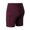 thumbnail image 3 of REALiKUN Women's Athletic Yoga Shorts High Waisted Shorts Hiking Short Wine XXL, 3 of 6
