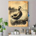 thumbnail image 4 of Qisvanset Framed Canvas Wall Art 12x16 Inch Vintage Duck Sketch Farm Nursery Printed Wall Art, 4 of 5