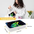thumbnail image 5 of Frog Portable PU Leather Necklace Holder with Removable Compartment and Jewelry Boxes, Earring Holder, Bracelet Holder., 5 of 6