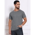thumbnail image 4 of DARING DIVA Men's Waffle Fabric Classic Crew Neck Raglan Short Sleeves L Gray, 4 of 7