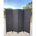 thumbnail image 6 of Legacy Decor Outdoor Patio Privacy Screen Room Divider, 4 Panels, Black Resin  Weather Resistant, Foldable, 6 of 8