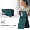 thumbnail image 5 of For Apple iPhone 13 Pro Max Argyle Pattern PU Leather RFID Blocking Protective Purse Wallet Case Magnetic Flip Cover Multi-Card Slots Pocket With Detachable Shoulder Strap,Green,For iPhone 13 Pro Max, 5 of 7