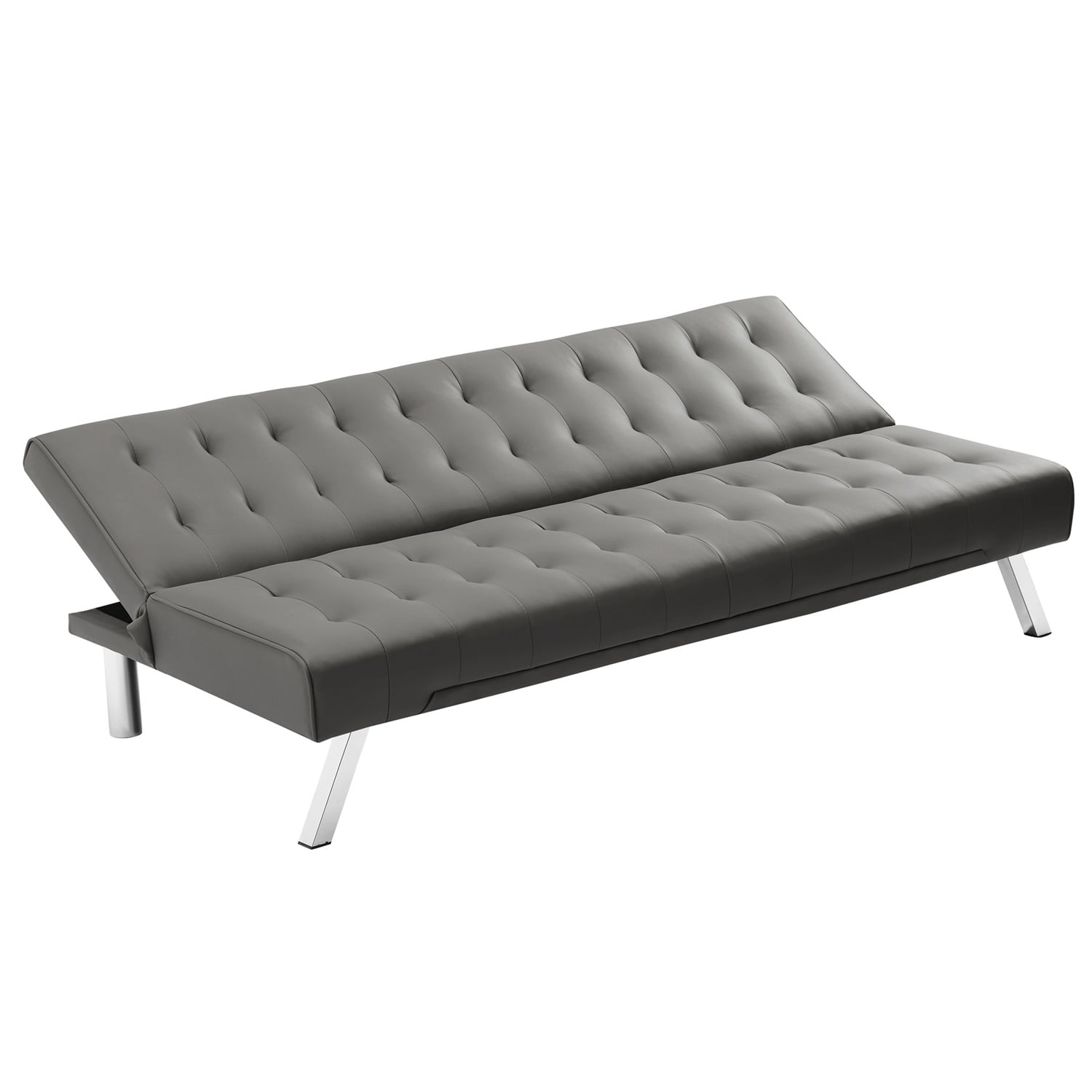 Kepooman Modern Convertible Folding Sofa Bed for Compact Living Space, Apartment, Dorm, Bonus Room with Metal Legs, Grey Kepooman Modern Convertible Folding Sofa Bed for Compact Living Space, Apartment, Dorm, Bonus Room with Metal Legs, Grey
