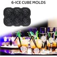 thumbnail image 4 of Bandejas de cubitos de hielo JAMW Silicona rosa 6 cavidades 2 pulgadas, 4 of 5