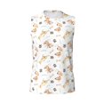 thumbnail image 6 of Lsque Dachshund Dog Puppy Print Men's Cotton Blend Sleeveless Muscle Shirts (S-3XL)- Moisture Wicking, Odor Protection, UPF 30+,XX-Large, 6 of 8