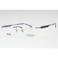 thumbnail image 1 of Hugo Boss BOSS 1265/B 09T9 00 Men's Ruthenium Blue Eyeglasses, 1 of 1