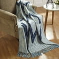 thumbnail image 2 of Peppermint Home Diamond Cotton Tufted Throw Blanket, 50"x 70", Navy, 2 of 5