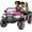 Pink, variant on SaveJoy 24V 4 Seater Ride on Toys, Powered Ride on Cars w/ Four Wheels Spring Suspension, Electric Car with Parent Remote Control for Kids Ages 4-8 Gifts, Pink