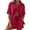 Red, variant on Arlun Womens 2 Piece Linen Short Sets Summer Beach Vacation Two Piece Sets Long Sleeve Button down Blouse and Shorts Solid Color Soft Comfort Simple Stylish Matching Outfits White XL