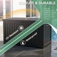 thumbnail image 3 of fazzn 230 Gallon Resin Deck Box Waterproof Outdoor Storage Box for Patio Furniture Pool Accessories Indoor Storage for Cushion Garden Tools (Black), 3 of 5