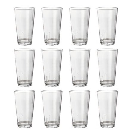 - Acrylic Beer Pint Glasses - Break Resistant - 16 oz - Set of 12
