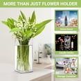 thumbnail image 4 of ABCISI Clear Plastic Vase, 5" W x 12" H High Transparency Square Acrylic Flower Vase for Home Wedding Party Centerpieces Decor(Non Breakable), 4 of 16