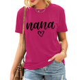thumbnail image 2 of Delayuji Shirts for Women Shirt Heart Printed Casual Short Sleeve Tee Top Pink Xl Polyester,Spandex Short Sleeve Shirts for Women, 2 of 5
