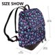 thumbnail image 2 of Disketp purple Skull flower Mochila de Cuero para Mujer, Bolso de Espalda Antirrobo con Estilo para Viaje, Trabajo y Uso Diario, 2 of 4