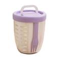 thumbnail image 2 of Vrorvz Portable Fruit Cup with Fork Storage Box Leak Proof Plastic Container for Picnic and Salad Carry with You Sealed Large Capacity for Freshness and Easy Carrying, 2 of 5