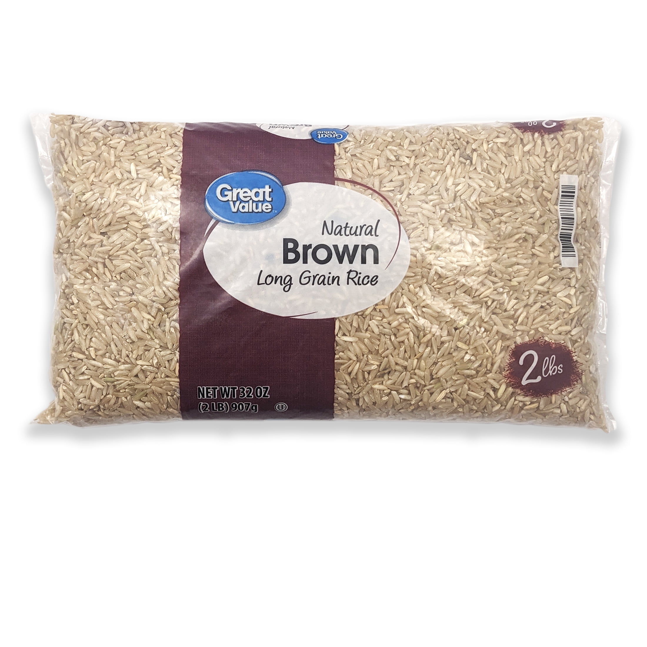 (8 pack) Great Value Natural Brown Long Grain Rice, 32 oz