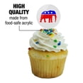thumbnail image 3 of Republican Elephant GOP Conservative America Political Party Cupcake Picks Toppers Decoration Set of 6, 3 of 6