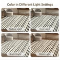 thumbnail image 7 of ODIKA Farmhouse Irregular Stripe Asymmetrical Brushed Lines Door Cream Foldable Easy Care for Master Suite, California King, Under Bed, 7 of 7