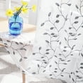 thumbnail image 2 of Deconovo Embroidered White Sheer Curtains, 2 Panels Curtains with Leaves Pattern for Balcony - 2 Panels, Each 52x45 in, Gray, 2 of 7
